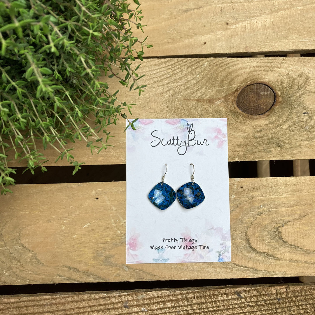 Cornish Recycled Medium Square Earrings