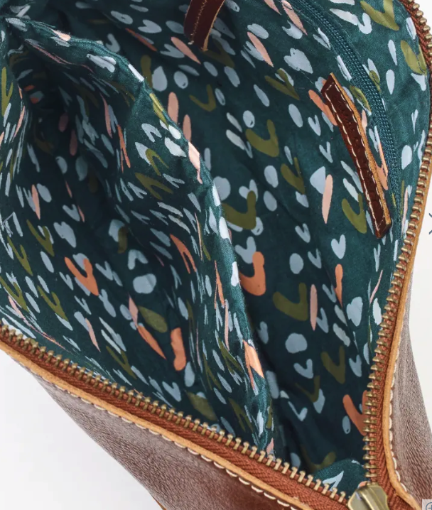Eco Cross Body Leather Brown Bag