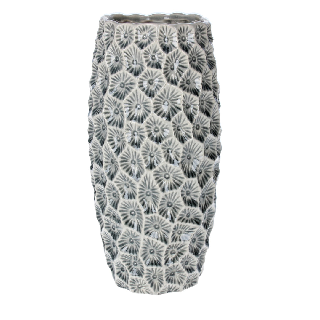 Grey ceramic Crater Decorative Vase