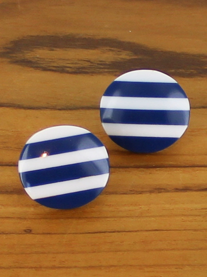 Striped Resin Stud Earring
