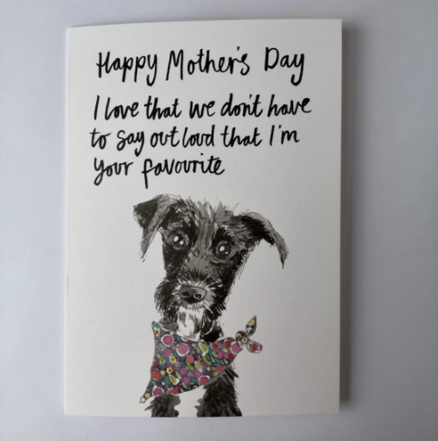 Darcy the Dog Mother's Day Card