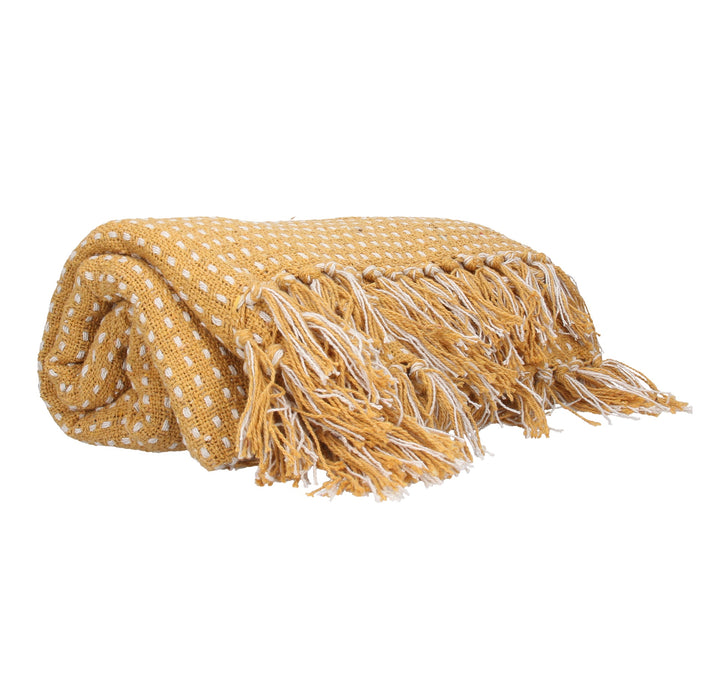 Woven Slab Stitch Cotton Throw (Mixed Colours)