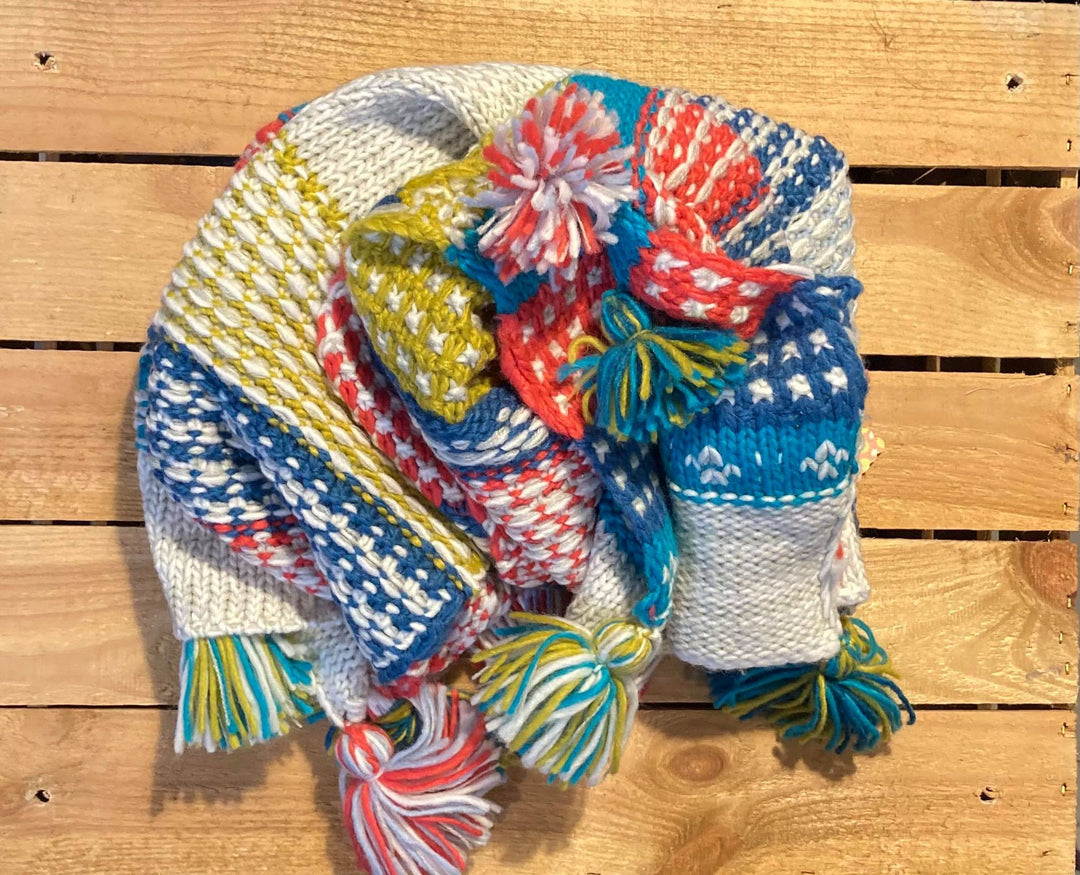 Amelia Fairisle Tassel Scarf