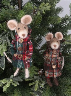Wool Mouse with a Plaid Coat