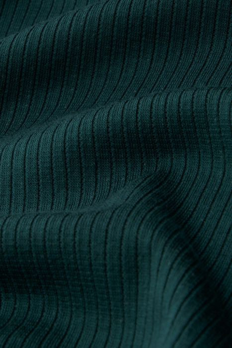 Carice V Neck Top Tencel Rib - Pine Green