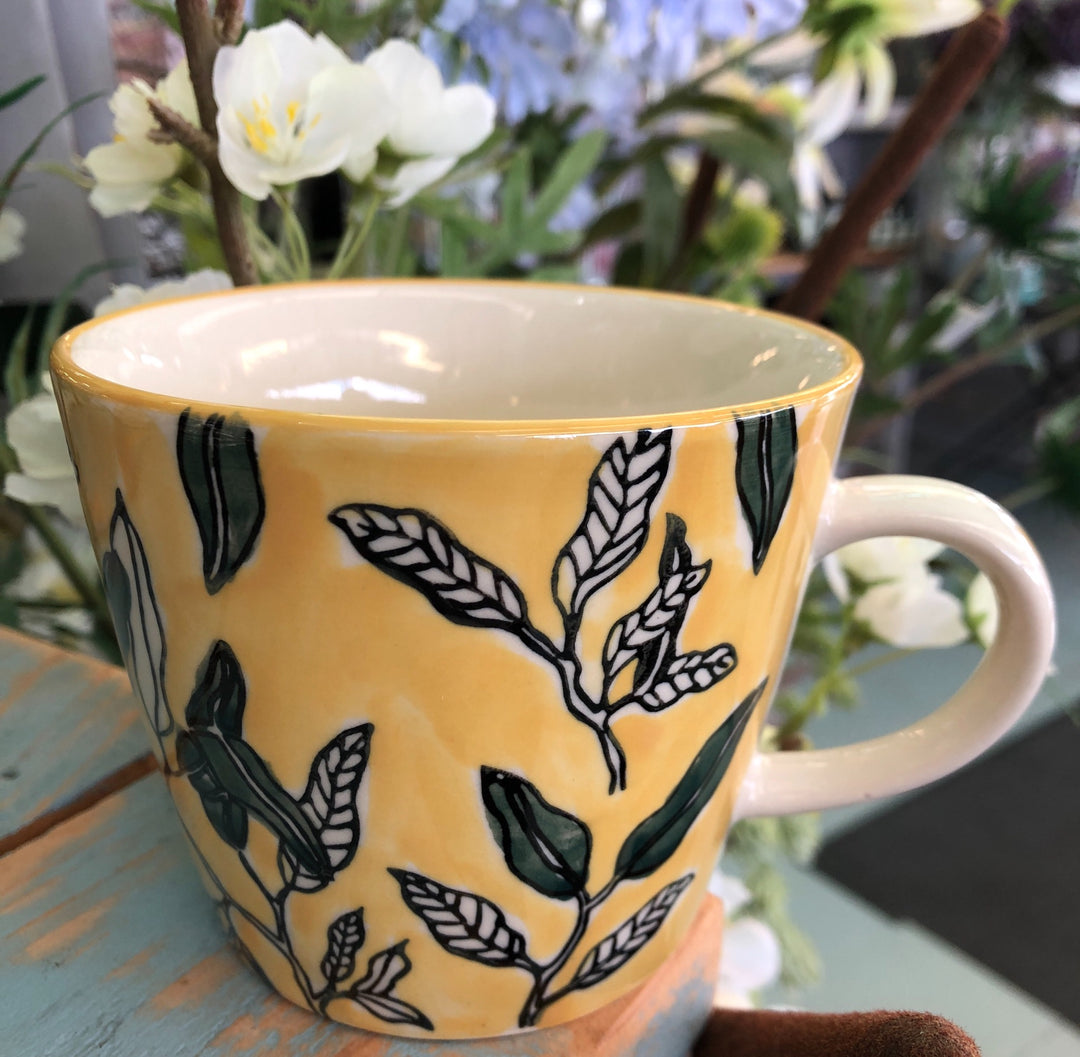 Watercolour Leaves Mug