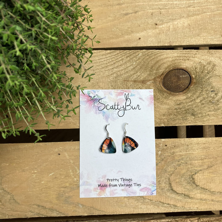 Cornish Recycles Medium Triangle Earrings