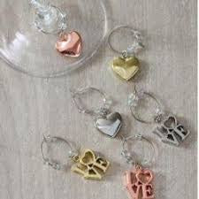 Pack of 6 Wine Charms - Gold / Rose Gold / Silver 3 of Each
