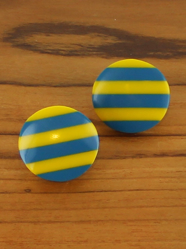 Striped Resin Stud Earring