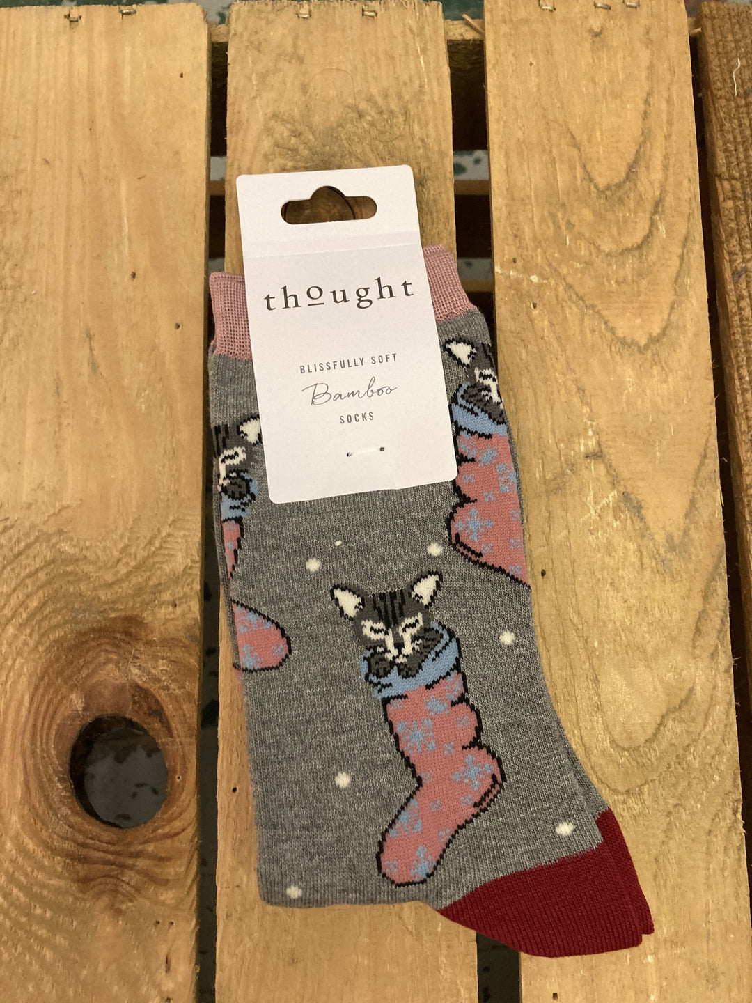 Christmas Kitten Socks