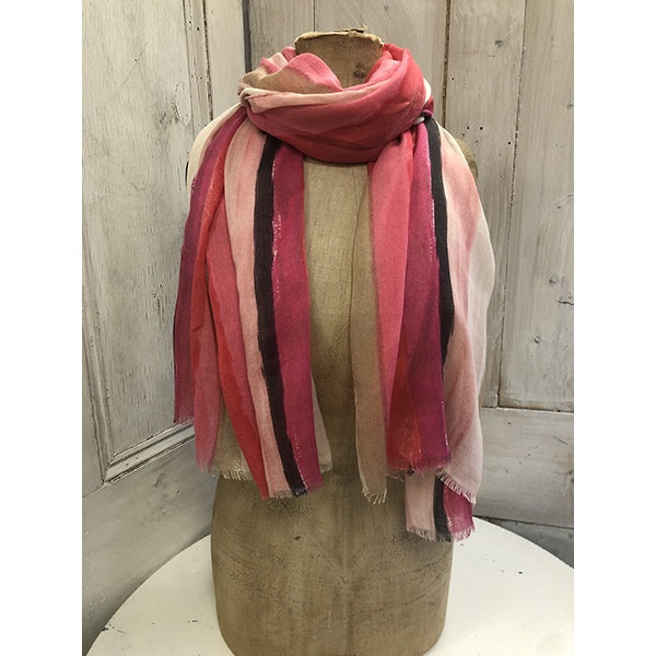 Broad Bright Stripe Scarf