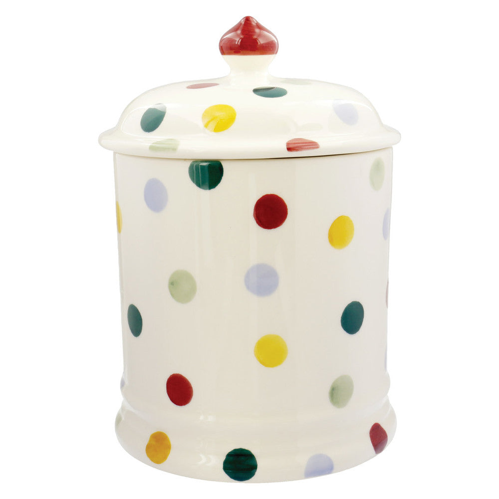 Polka Dot 2 pint plain Storage Jar