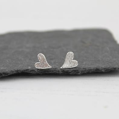 Silver Lace Stud Earrings
