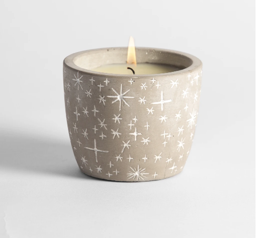 Christmas Star Pot with Candle
