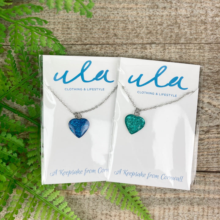 Cornish Keepsake Heart Resin Pendant