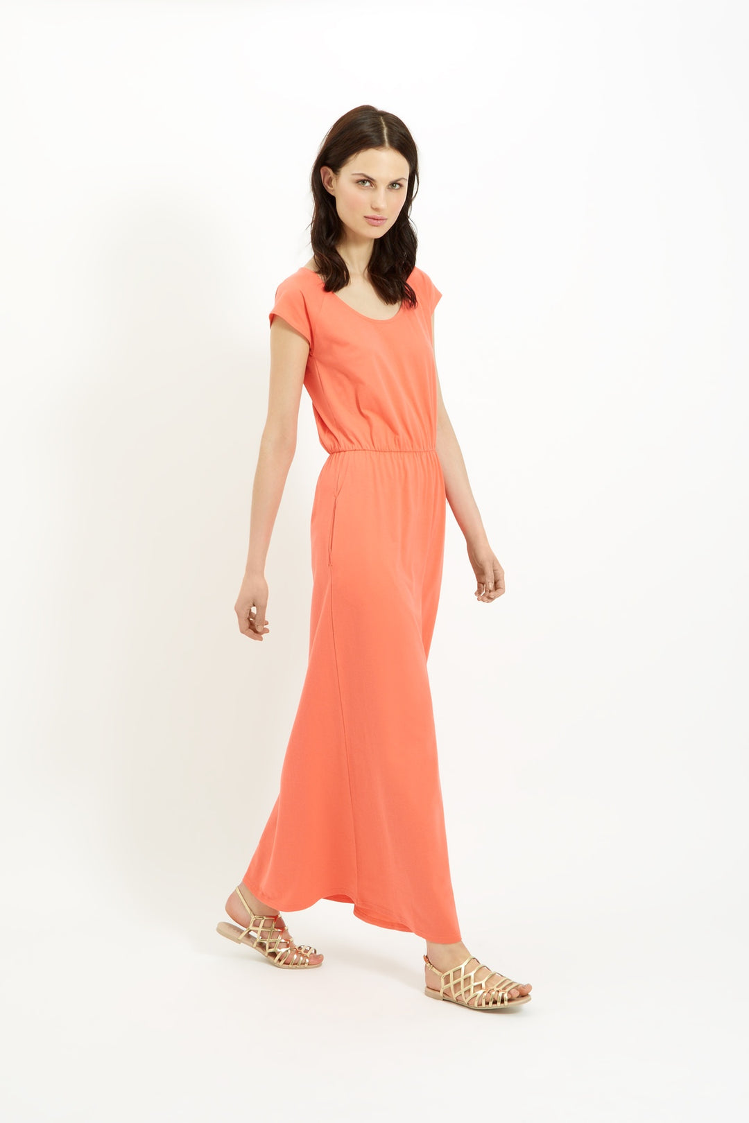 Marie Maxi Dress - Coral