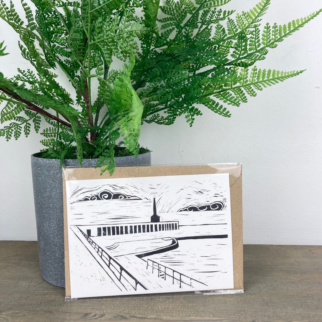 Jubilee Pool Lino Print Card