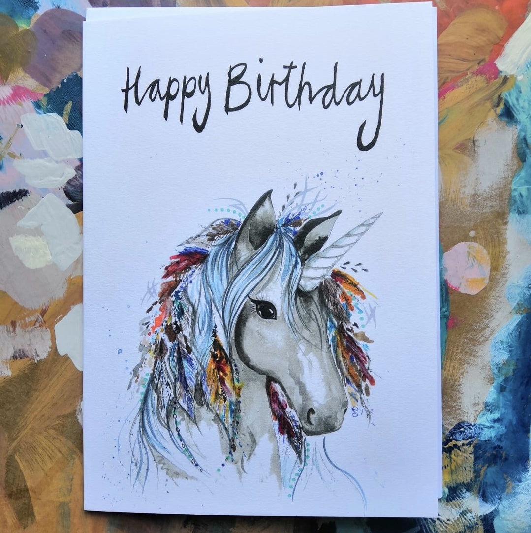 Seren the Unicorn Greetings Card
