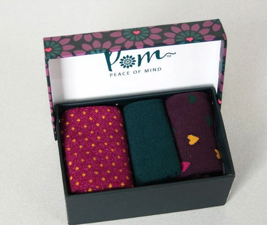 Set of 3 Spots, Glitter and Hearts Lurex socks