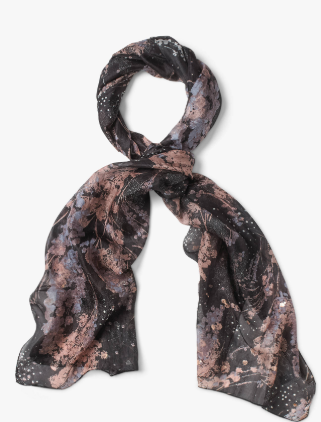 Skinny Printed Silk Scarf