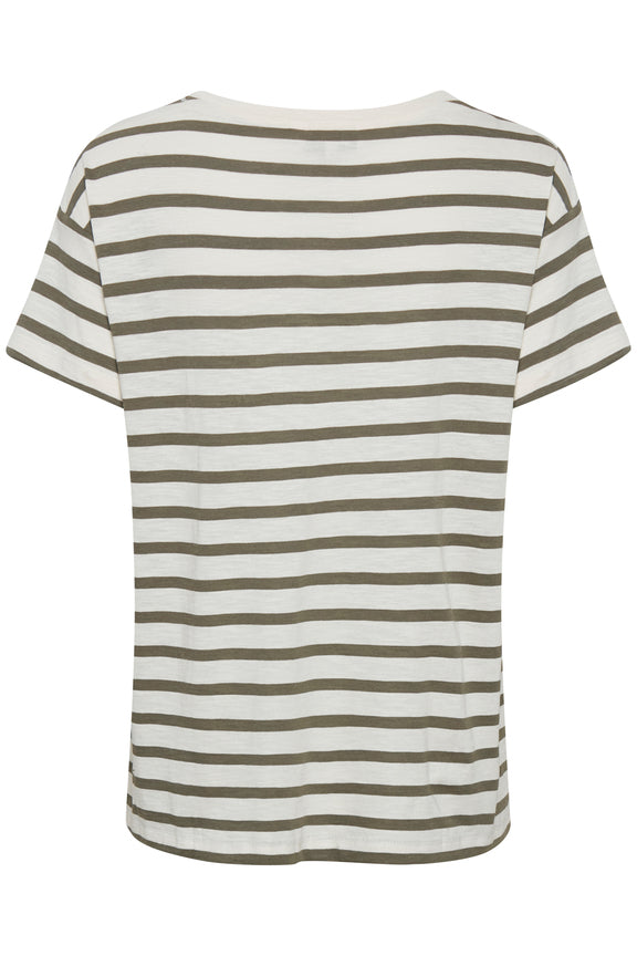 Khaki Stripe Raleigh T Shirt