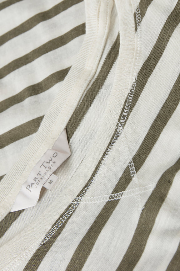 Khaki Stripe Raleigh T Shirt