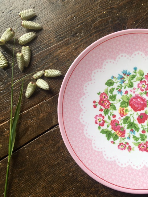 Melamine Ivy Print Plate