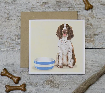 Dog & Bowl Card