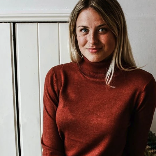 Pimba Roll Neck Jumper in Copper