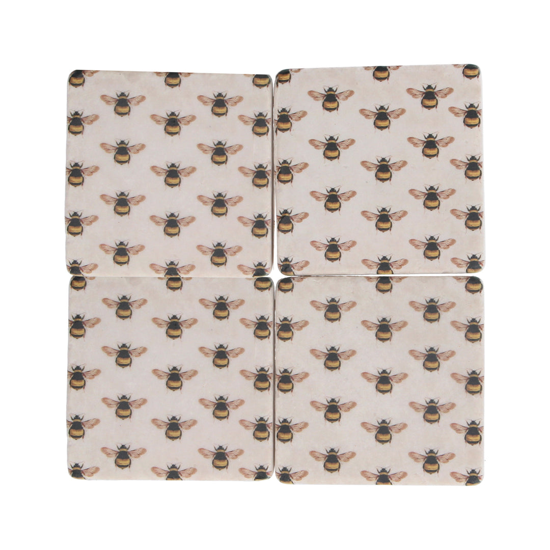Bee Resin Coaster pack of 4