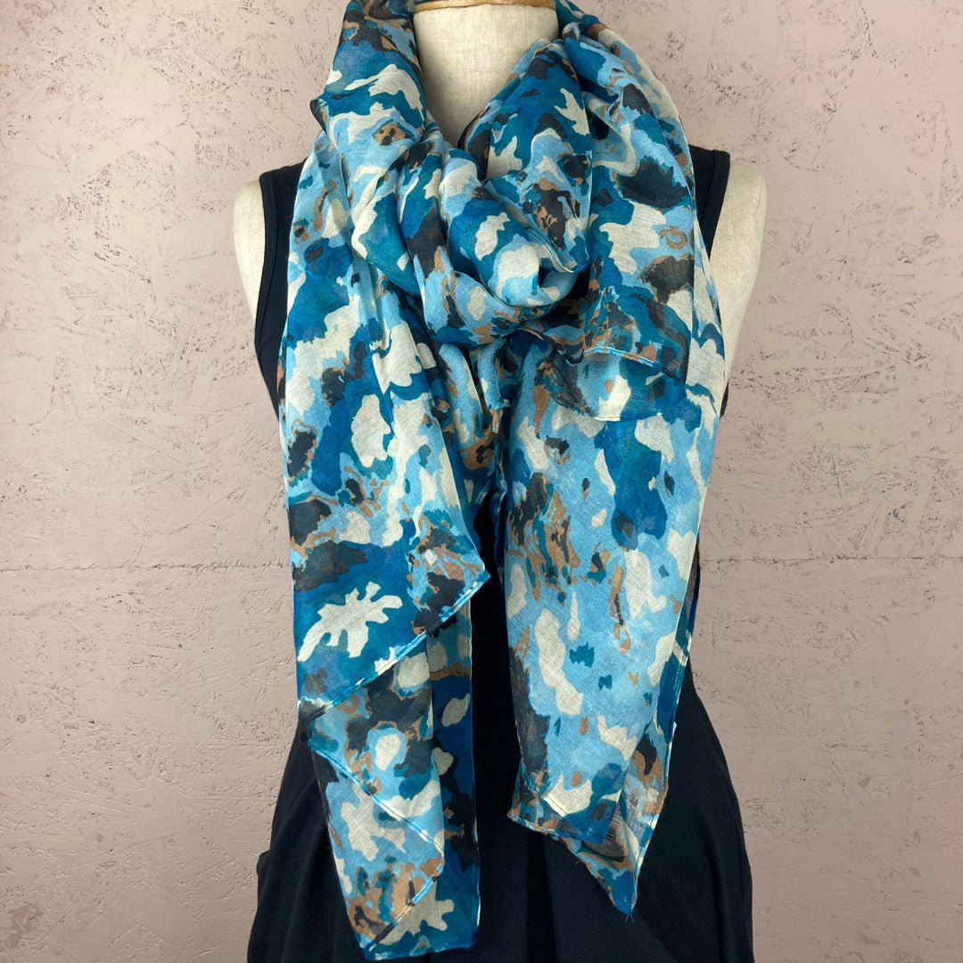 Abstract Floral Splodge Scarf