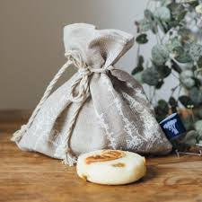 Eco Soap Bag in Linen Floral - Natural