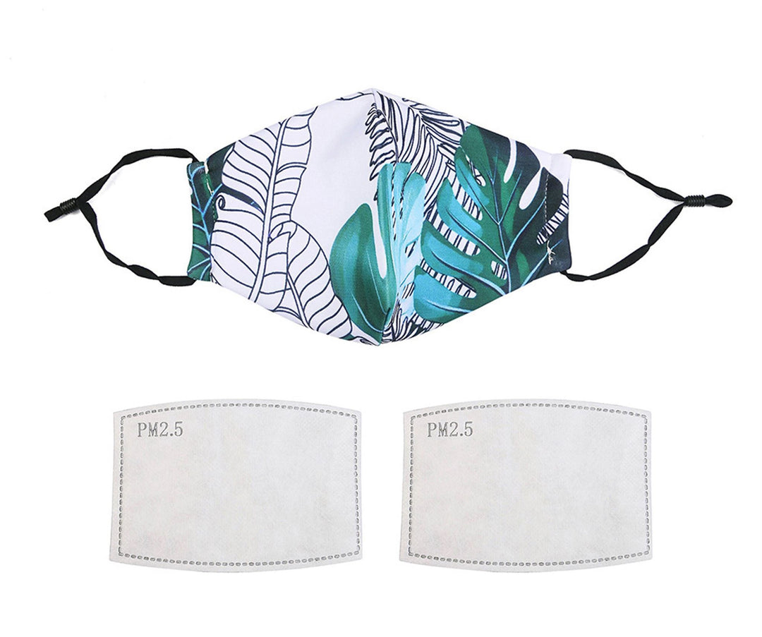 Cotton Face Mask with Filter Pocket and 2 Filters