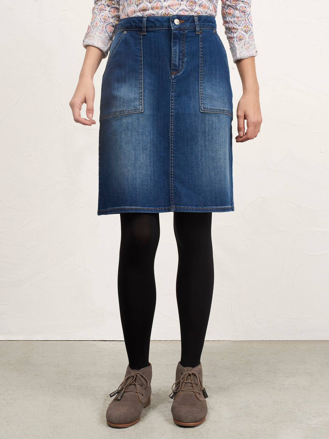 Carpenter Denim Skirt