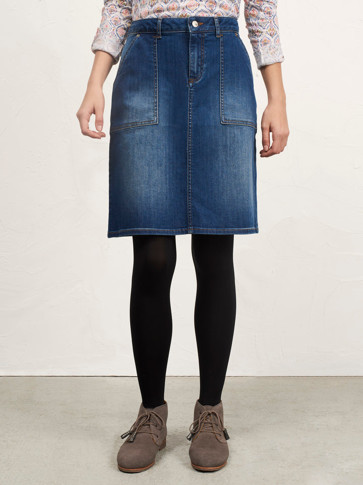 Carpenter Denim Skirt