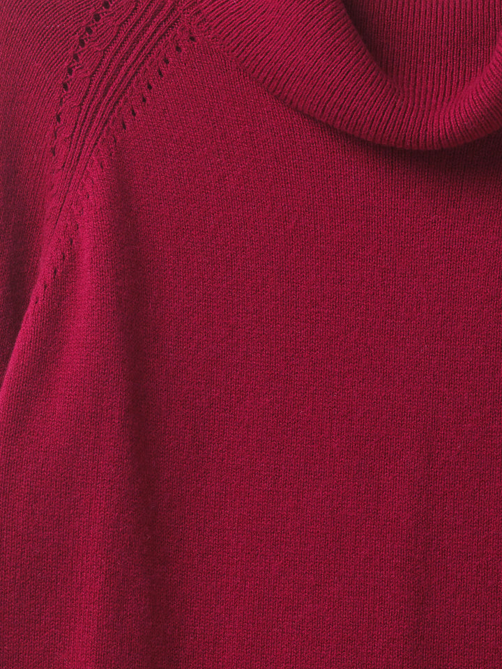Shore Curve Hem Jumper Burgundy
