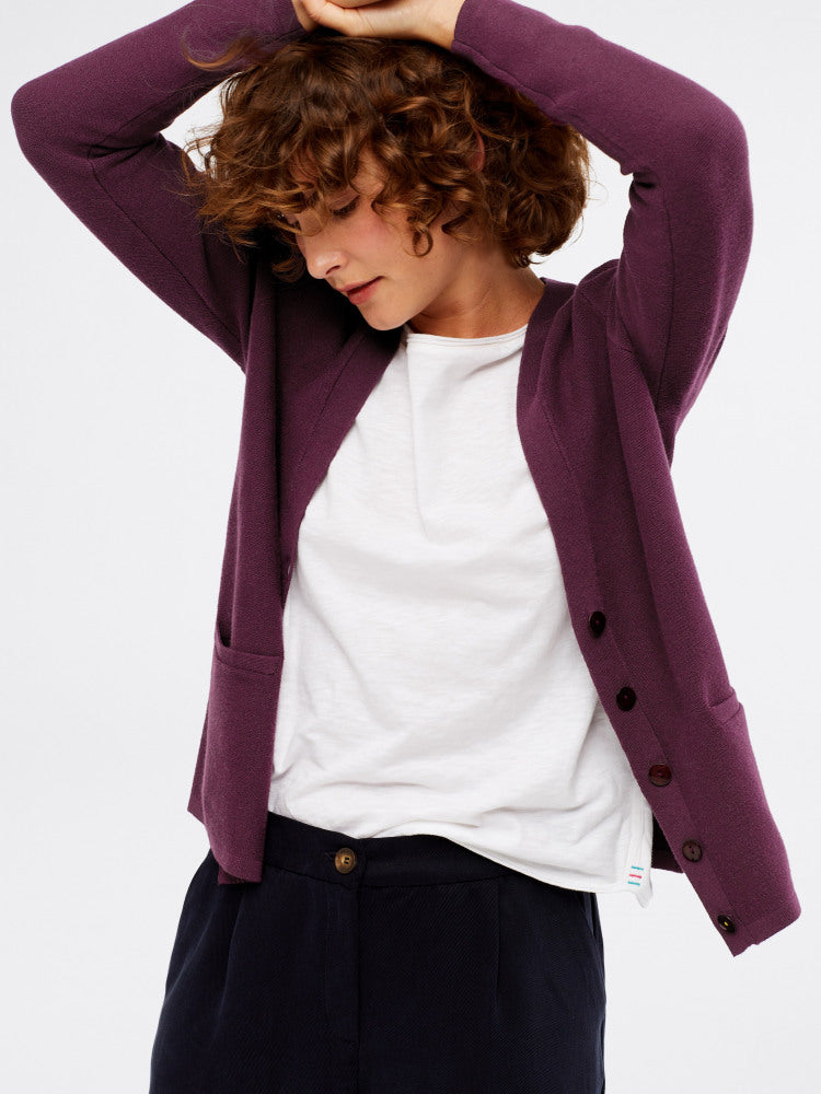 Reflection Plum Cardigan