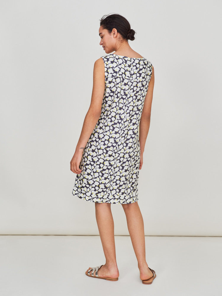 Ellinor Linen Dress - Purple Print