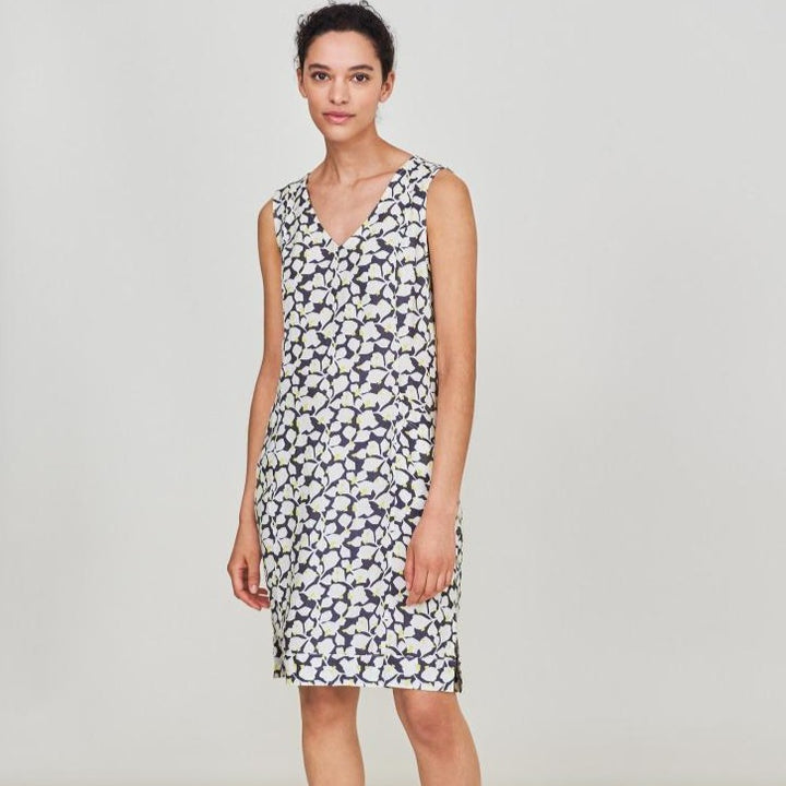 Ellinor Linen Dress - Purple Print