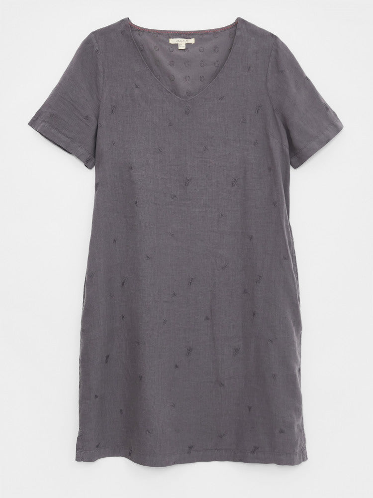 Bonita Linen Dress - Muted Purple