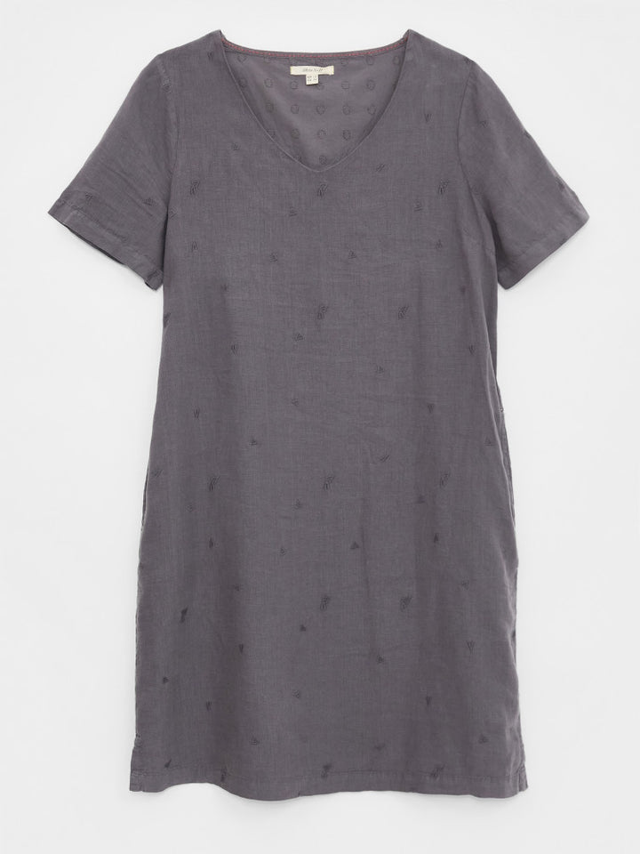 Bonita Linen Dress - Muted Purple