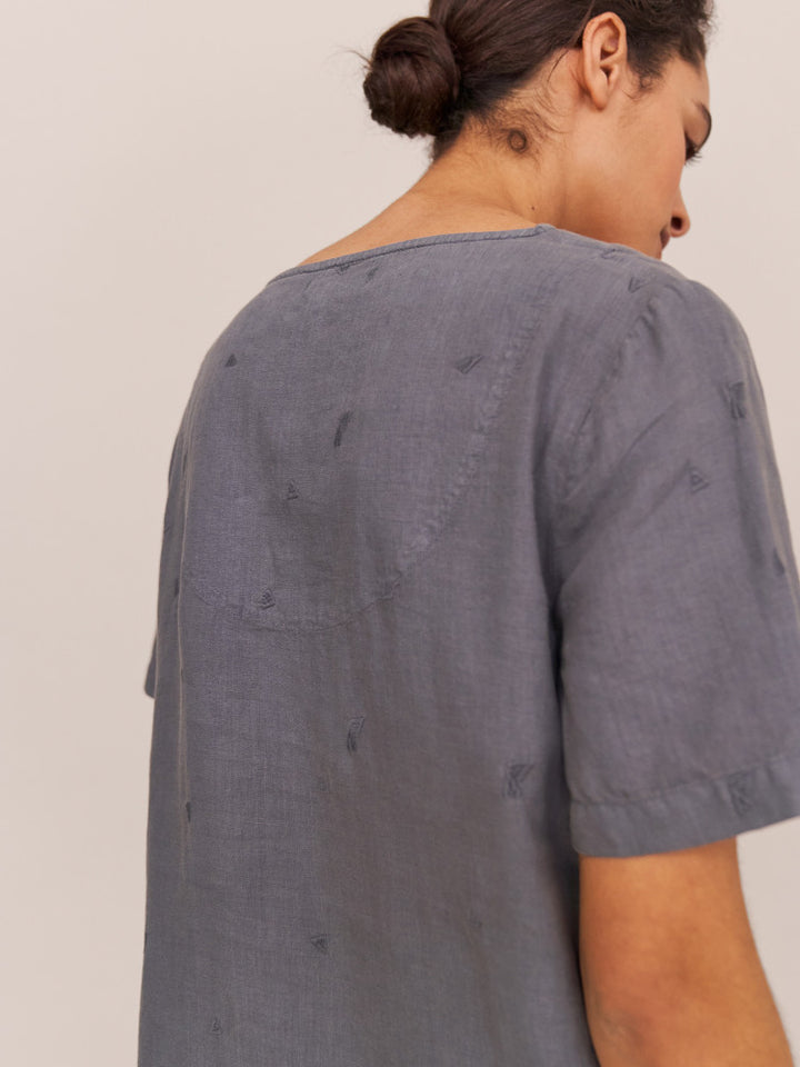 Bonita Linen Dress - Muted Purple