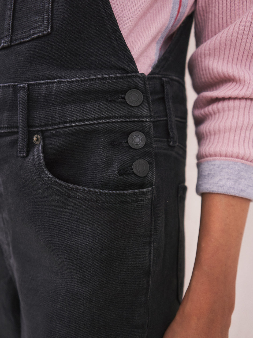 Isabelle Black Dungarees