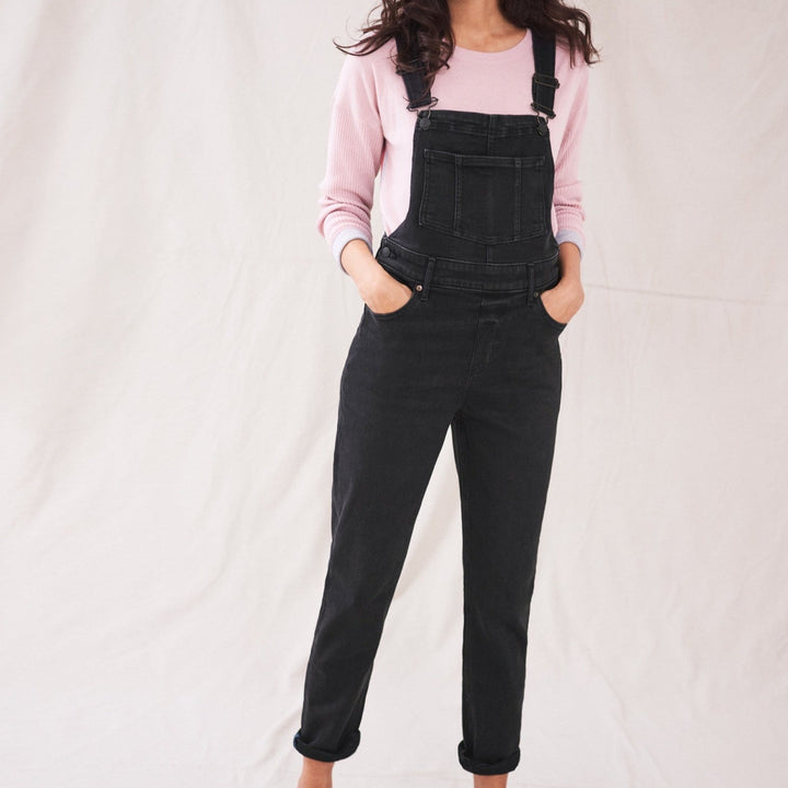 Isabelle Black Dungarees