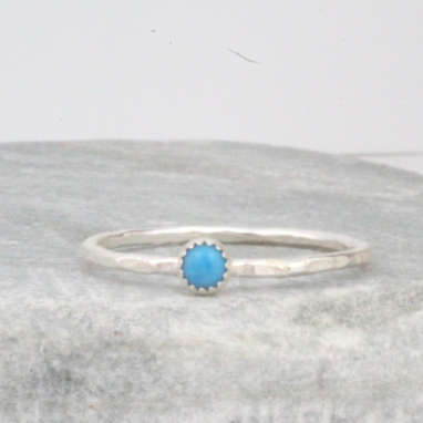 Silver Stacking Ring with stone