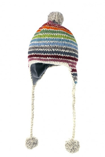 Hoxten Stripe Chullo - Hat with Earflaps