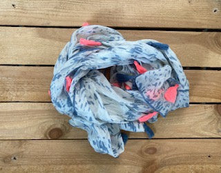 Scarf with Neon Tassels