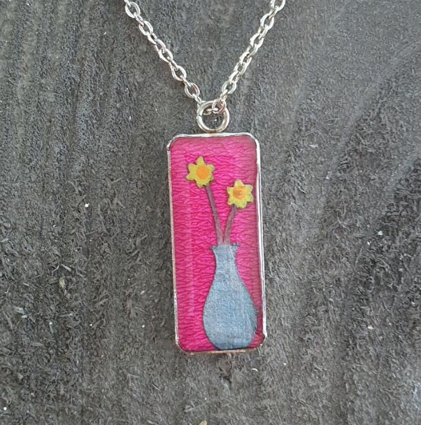 Daffodil Rectangle Pendant