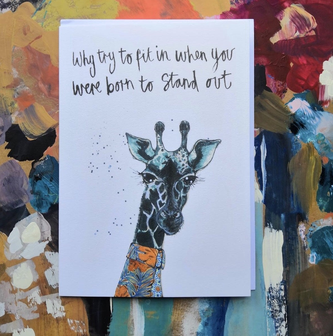 Wilder the Giraffe Greetings Card