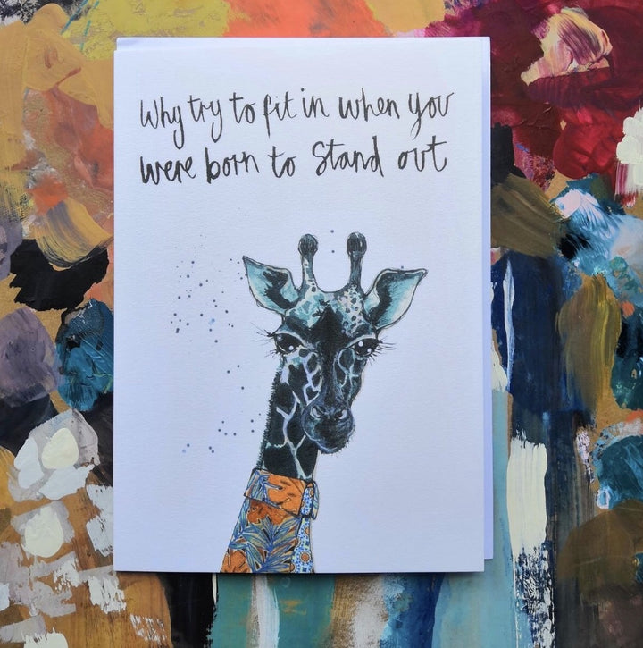 Wilder the Giraffe Greetings Card